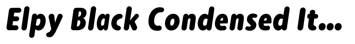 Elpy Black Condensed Italic